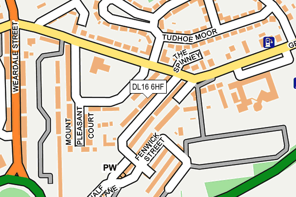 DL16 6HF map - OS OpenMap – Local (Ordnance Survey)