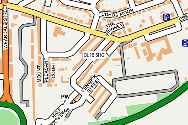 DL16 6HG map - OS OpenMap – Local (Ordnance Survey)