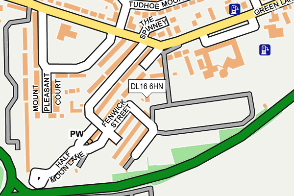 DL16 6HN map - OS OpenMap – Local (Ordnance Survey)