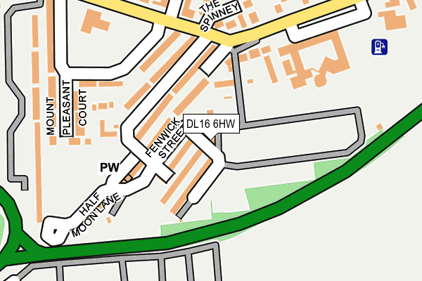 DL16 6HW map - OS OpenMap – Local (Ordnance Survey)