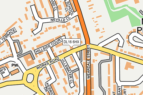 DL16 6HX map - OS OpenMap – Local (Ordnance Survey)