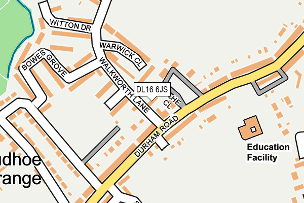 DL16 6JS map - OS OpenMap – Local (Ordnance Survey)