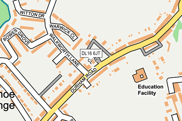 DL16 6JT map - OS OpenMap – Local (Ordnance Survey)