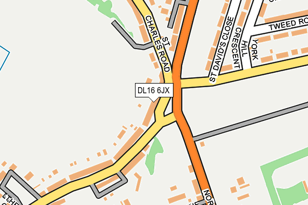 DL16 6JX map - OS OpenMap – Local (Ordnance Survey)