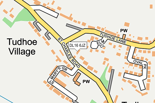 DL16 6JZ map - OS OpenMap – Local (Ordnance Survey)