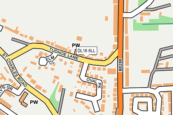 DL16 6LL map - OS OpenMap – Local (Ordnance Survey)
