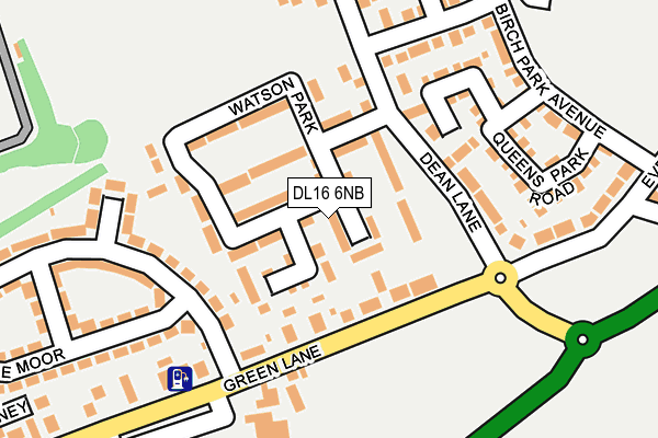 DL16 6NB map - OS OpenMap – Local (Ordnance Survey)
