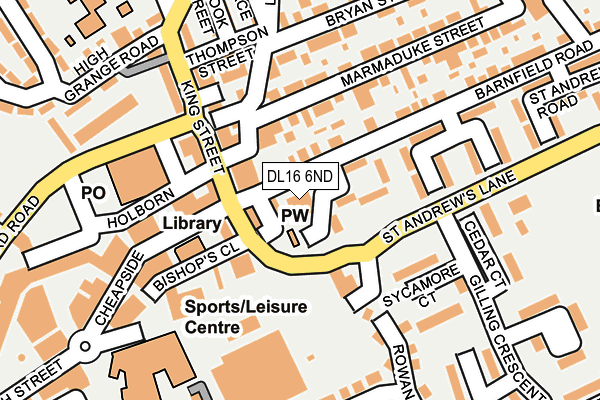 DL16 6ND map - OS OpenMap – Local (Ordnance Survey)