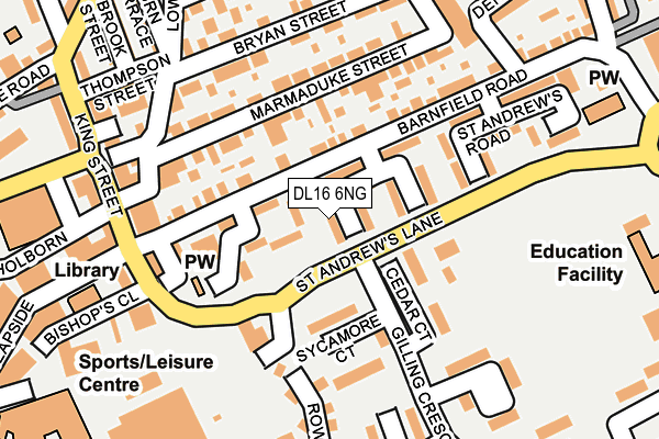 DL16 6NG map - OS OpenMap – Local (Ordnance Survey)