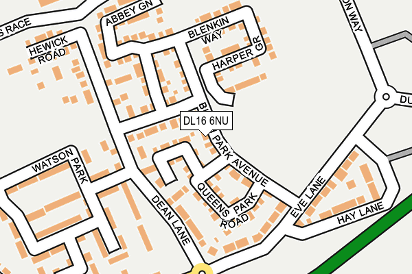 DL16 6NU map - OS OpenMap – Local (Ordnance Survey)