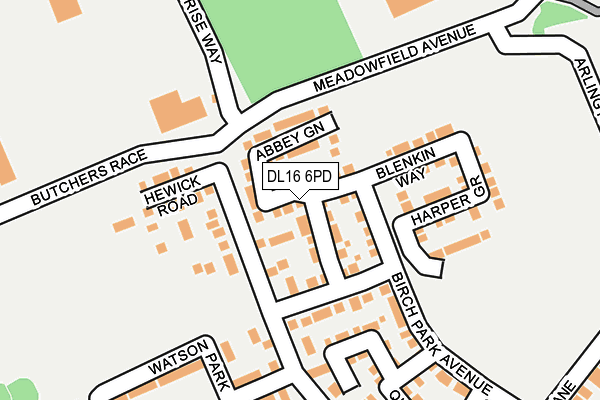 DL16 6PD map - OS OpenMap – Local (Ordnance Survey)