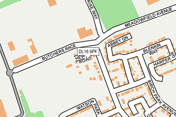 DL16 6PF map - OS OpenMap – Local (Ordnance Survey)