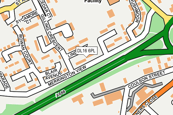 DL16 6PL map - OS OpenMap – Local (Ordnance Survey)