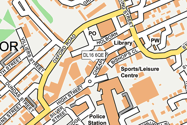 Map of PIZZA TIME SPENNYMOOR LTD at local scale