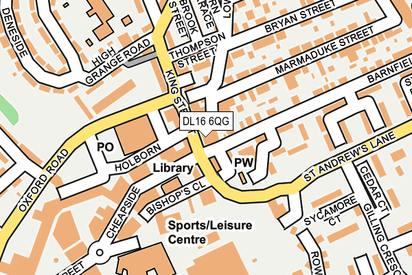 DL16 6QG map - OS OpenMap – Local (Ordnance Survey)