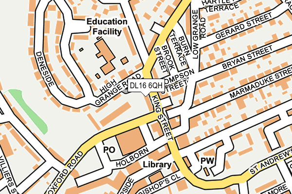 DL16 6QH map - OS OpenMap – Local (Ordnance Survey)