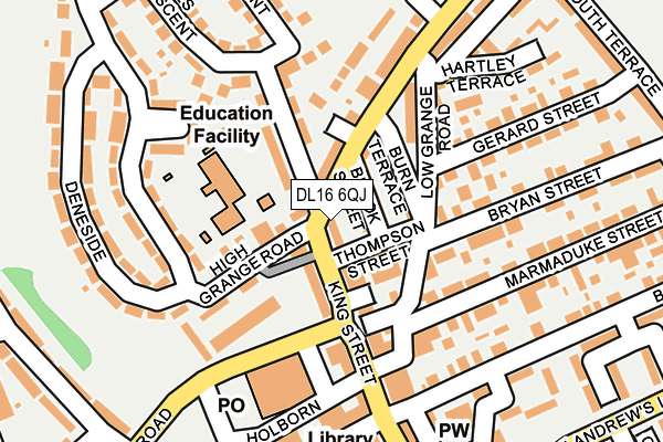 DL16 6QJ map - OS OpenMap – Local (Ordnance Survey)