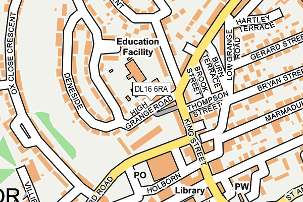 DL16 6RA map - OS OpenMap – Local (Ordnance Survey)