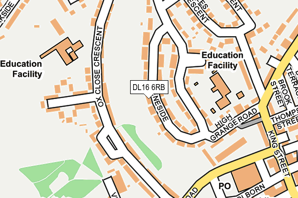 DL16 6RB map - OS OpenMap – Local (Ordnance Survey)