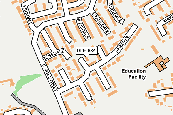 DL16 6SA map - OS OpenMap – Local (Ordnance Survey)