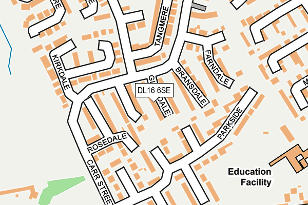 DL16 6SE map - OS OpenMap – Local (Ordnance Survey)