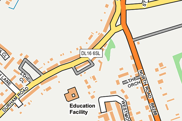 DL16 6SL map - OS OpenMap – Local (Ordnance Survey)