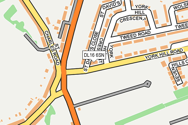 DL16 6SN map - OS OpenMap – Local (Ordnance Survey)