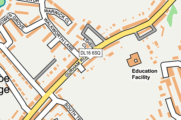 DL16 6SQ map - OS OpenMap – Local (Ordnance Survey)
