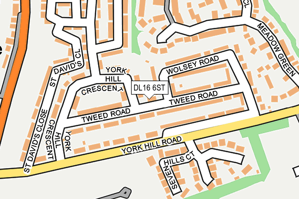 DL16 6ST map - OS OpenMap – Local (Ordnance Survey)