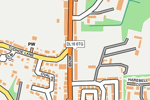 DL16 6TG map - OS OpenMap – Local (Ordnance Survey)