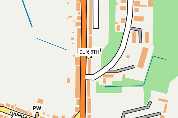 DL16 6TH map - OS OpenMap – Local (Ordnance Survey)