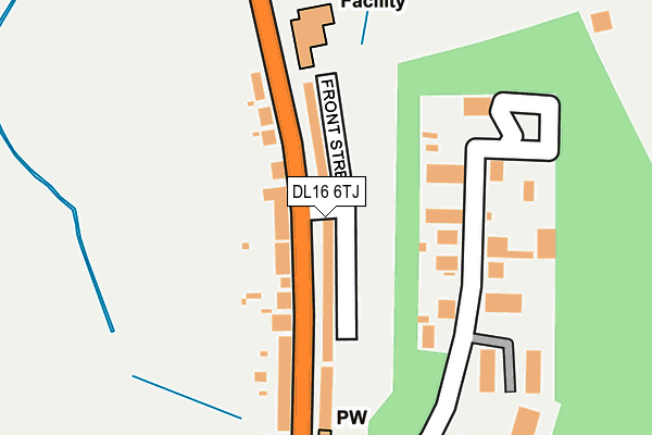 DL16 6TJ map - OS OpenMap – Local (Ordnance Survey)