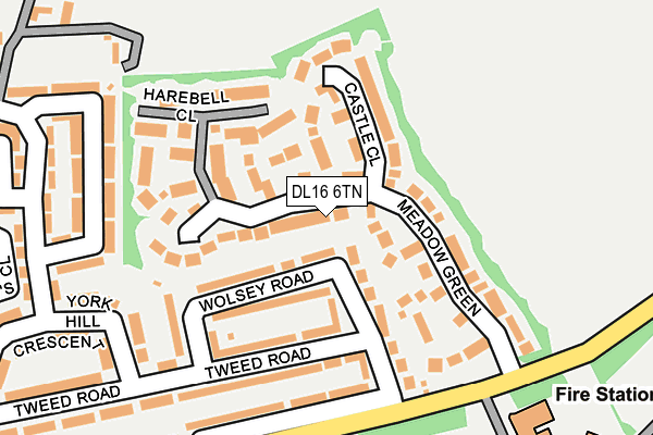 DL16 6TN map - OS OpenMap – Local (Ordnance Survey)