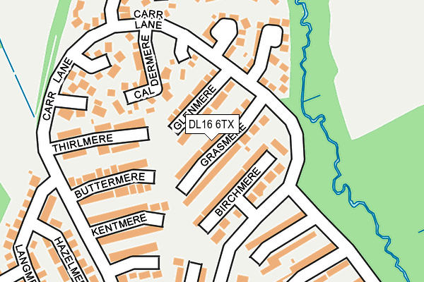 DL16 6TX map - OS OpenMap – Local (Ordnance Survey)
