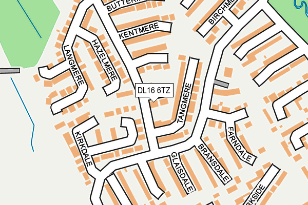 DL16 6TZ map - OS OpenMap – Local (Ordnance Survey)