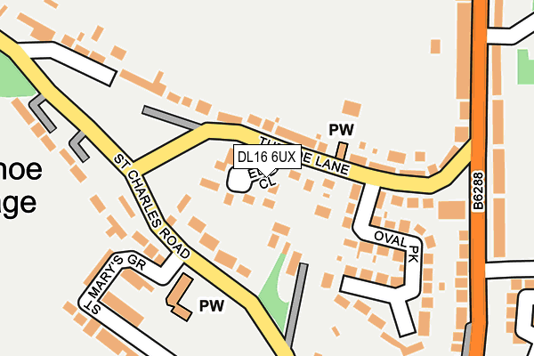 DL16 6UX map - OS OpenMap – Local (Ordnance Survey)