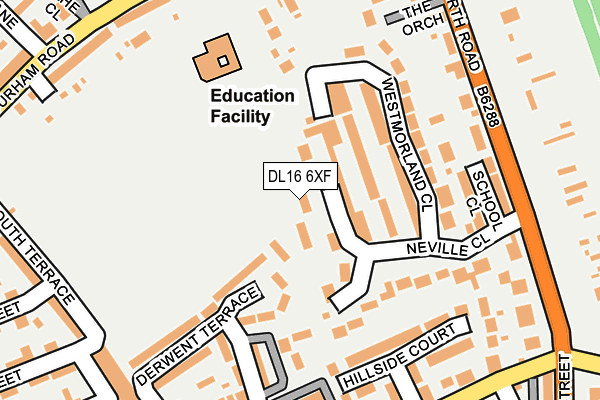 DL16 6XF map - OS OpenMap – Local (Ordnance Survey)