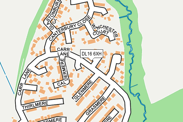 DL16 6XH map - OS OpenMap – Local (Ordnance Survey)