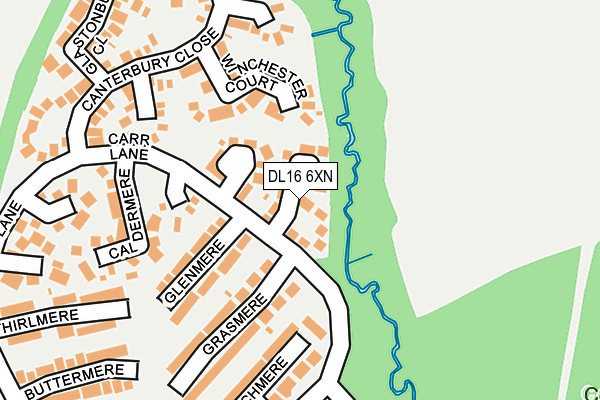 DL16 6XN map - OS OpenMap – Local (Ordnance Survey)