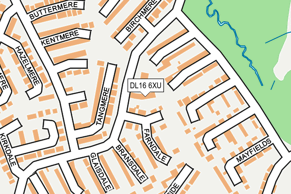 DL16 6XU map - OS OpenMap – Local (Ordnance Survey)