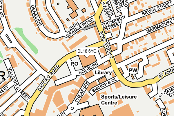 DL16 6YQ map - OS OpenMap – Local (Ordnance Survey)