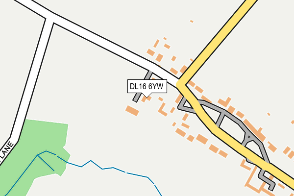 DL16 6YW map - OS OpenMap – Local (Ordnance Survey)