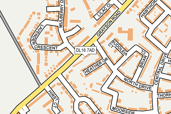 DL16 7AD map - OS OpenMap – Local (Ordnance Survey)