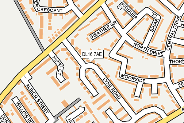 DL16 7AE map - OS OpenMap – Local (Ordnance Survey)