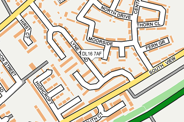 DL16 7AF map - OS OpenMap – Local (Ordnance Survey)