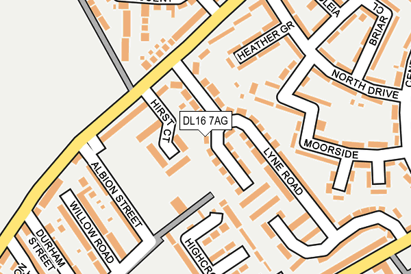 DL16 7AG map - OS OpenMap – Local (Ordnance Survey)