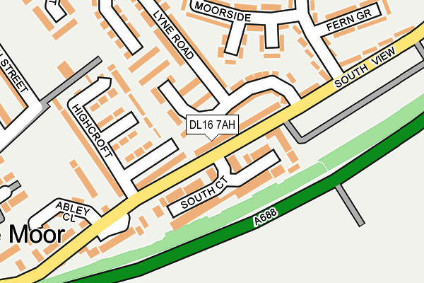 DL16 7AH map - OS OpenMap – Local (Ordnance Survey)