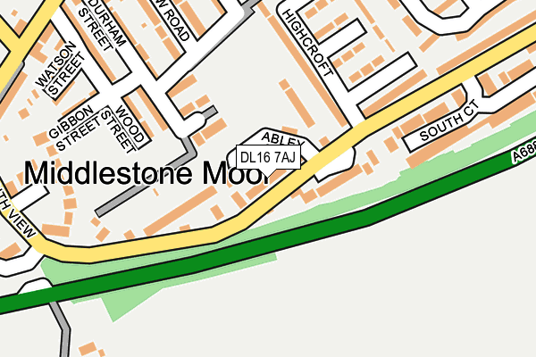 DL16 7AJ map - OS OpenMap – Local (Ordnance Survey)