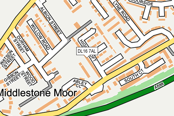 DL16 7AL map - OS OpenMap – Local (Ordnance Survey)