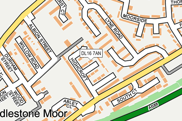 DL16 7AN map - OS OpenMap – Local (Ordnance Survey)